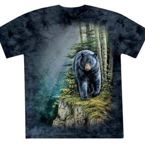 The Mountain Bears Rocky Outcrop Grizzly Black Bear Forest Cotton T-Shirt M-2X